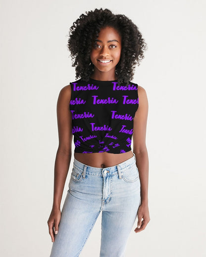 Texeria Monogram purple Women's Twist-Front Tank