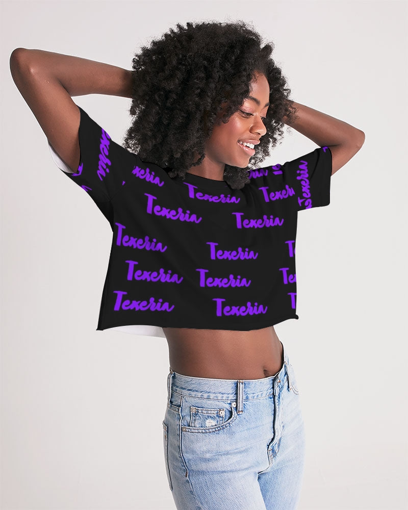 Texeria Monogram purple Women's Lounge Cropped Tee