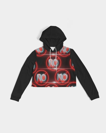 No love 3 Women's Cropped Hoodie