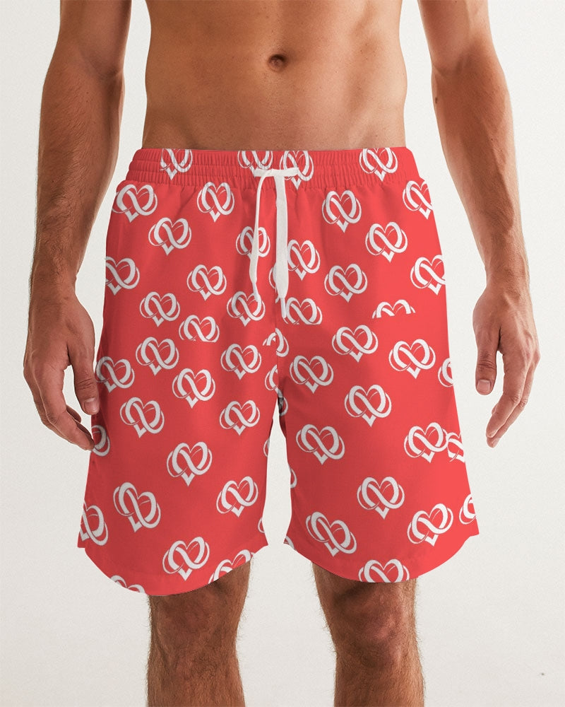 Poly Love Red Men's Swim Trunk