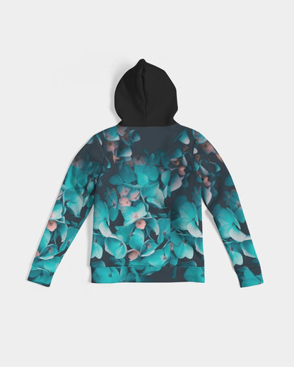 Teal Floral Women's Hoodie
