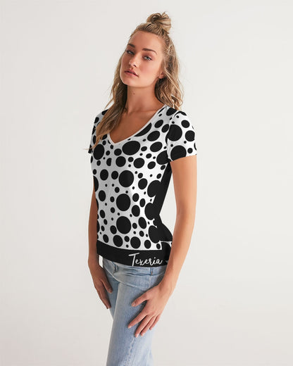 Dots Women's V-Neck Tee