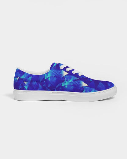 Crystal Blue Men's Lace Up Canvas Shoe