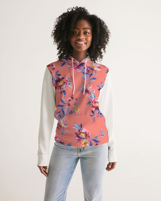 Peach Floral Women's Hoodie