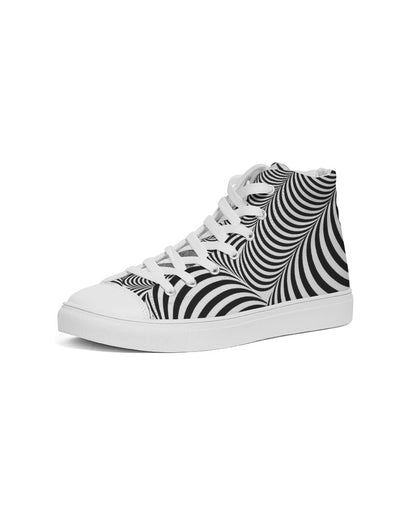 Optical illusion Women's Hightop Canvas Shoe