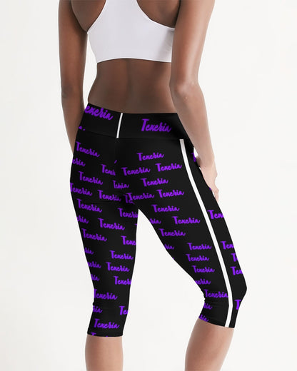 Texeria Monogram purple Women's Mid-Rise Capri