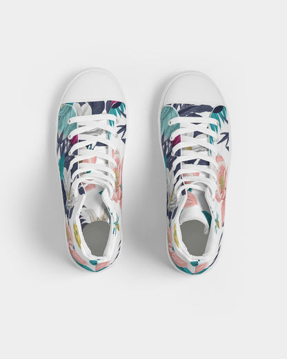 Warm Floral Women's Hightop Canvas Shoe