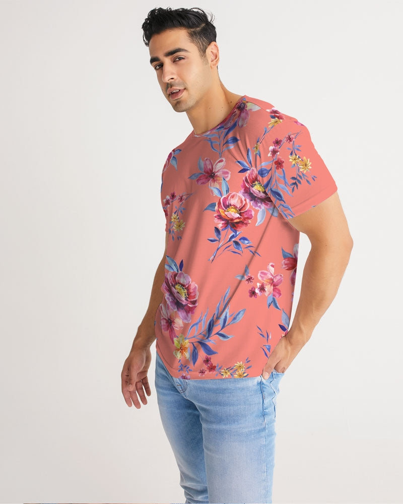 Peach Floral Men's Tee