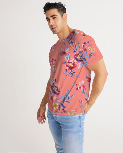 Peach Floral Men's Tee