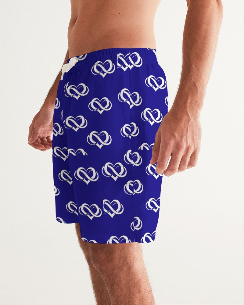Poly Love Blue Men's Swim Trunk