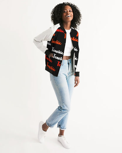 Texeria Monogram Red Women's Bomber Jacket