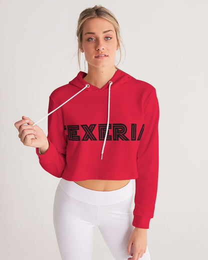 Candy Apple Red Women's Cropped Hoodie