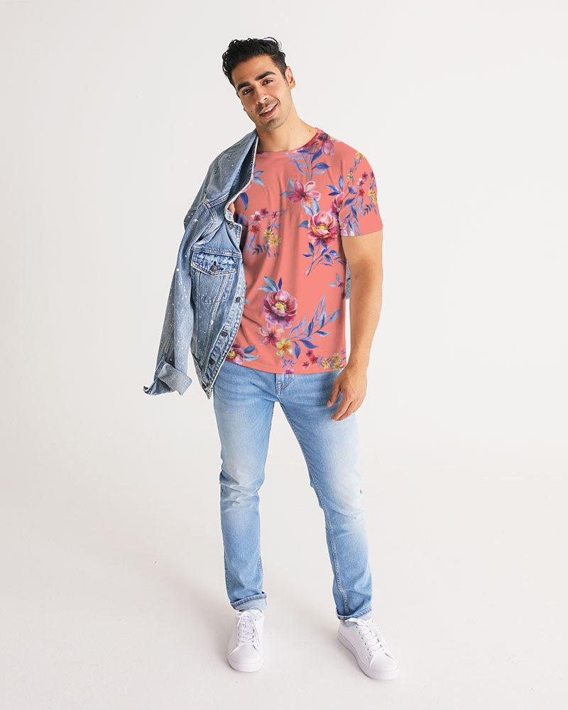Peach Floral Men's Tee