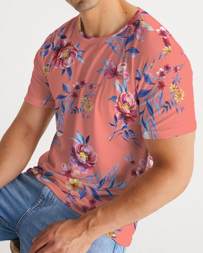 Peach Floral Men's Tee