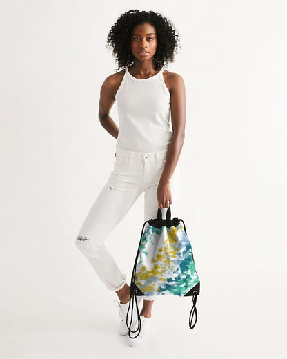 Watercolor Canvas Drawstring Bag