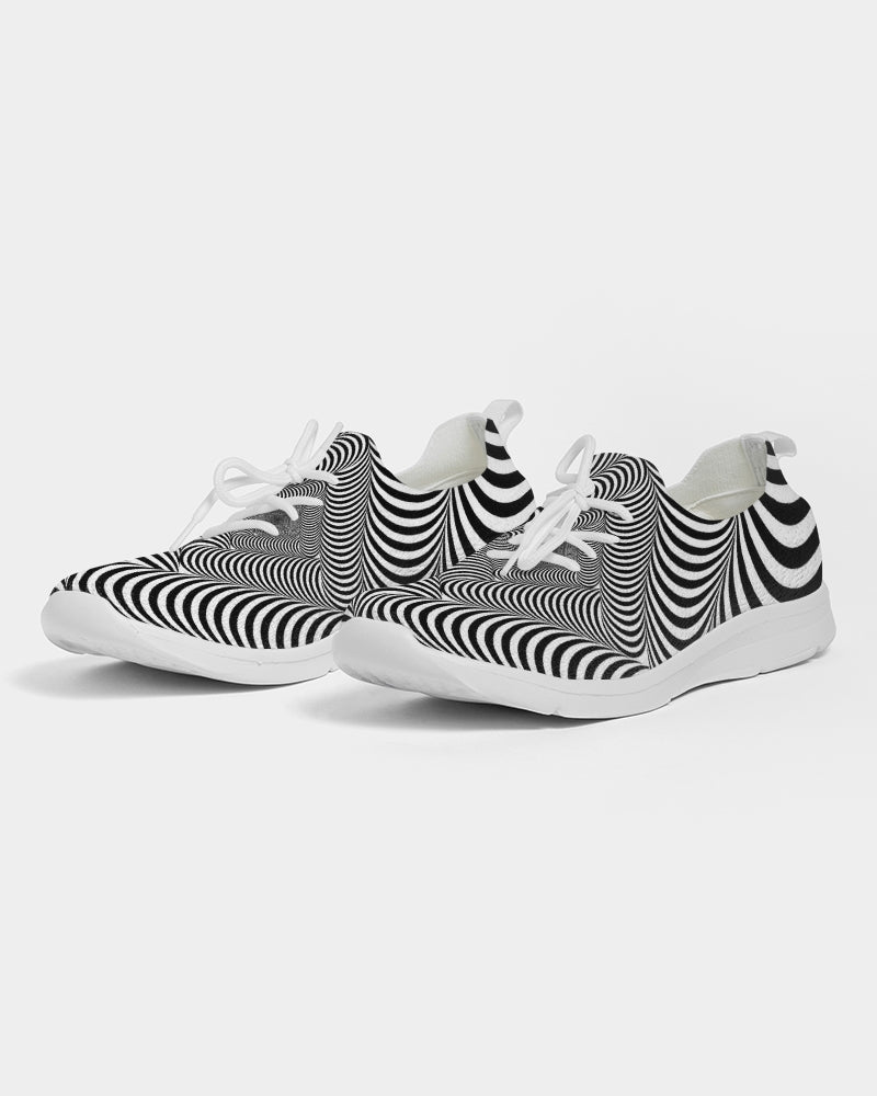 Optical illusion Women's Lace Up Flyknit Shoe