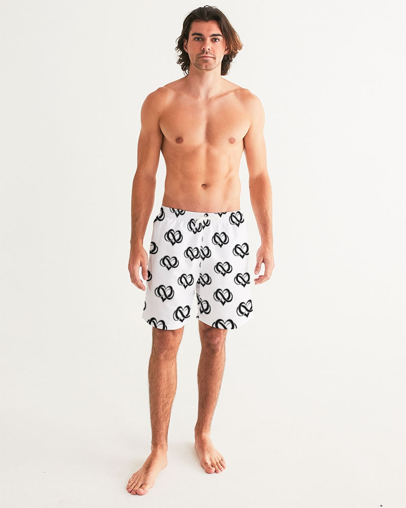 Poly Love White  Men's Swim Trunk