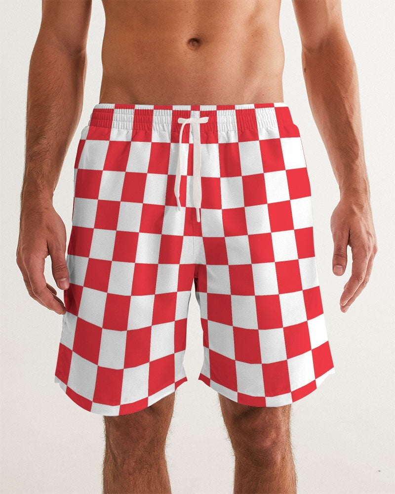 checkered Men's Swim Trunk