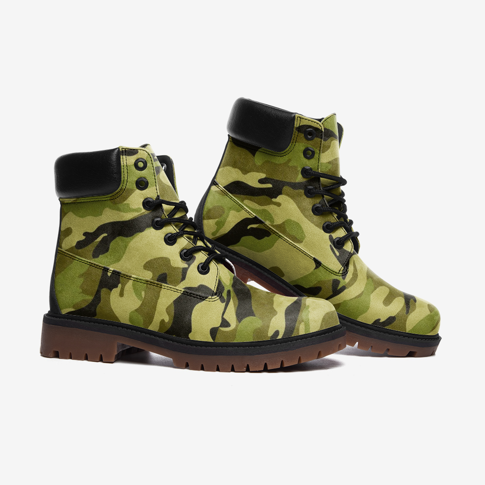 Camo (green) Casual Leather Lightweight boots