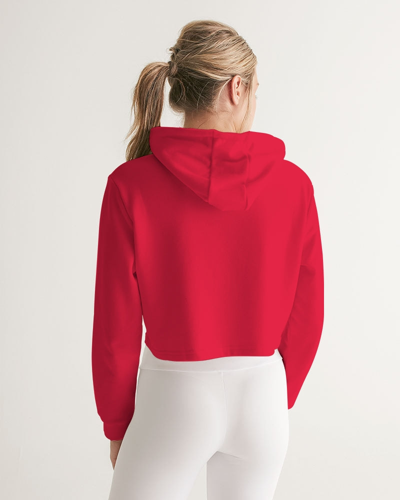 Candy Apple Red Women's Cropped Hoodie