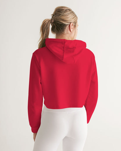 Candy Apple Red Women's Cropped Hoodie