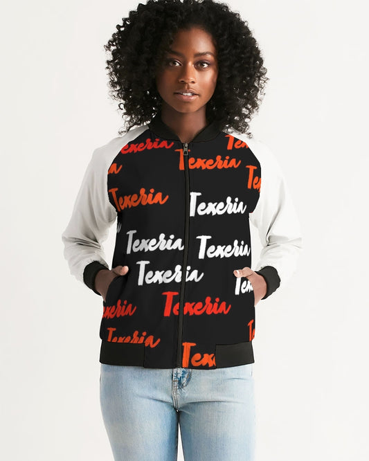 Texeria Monogram Red Women's Bomber Jacket