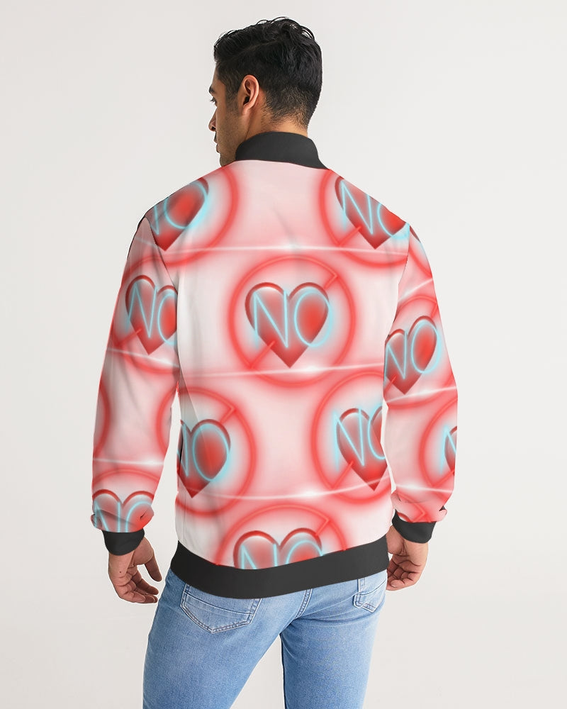 No love 2 Men's Stripe-Sleeve Track Jacket