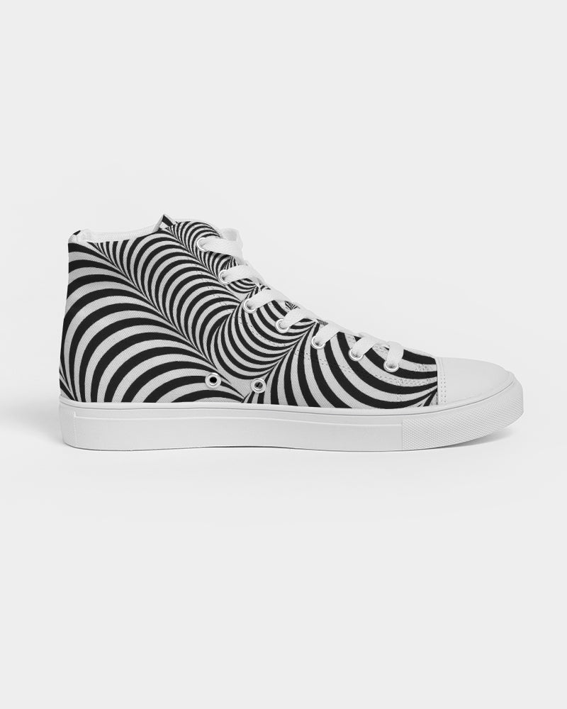 Optical illusion Women's Hightop Canvas Shoe
