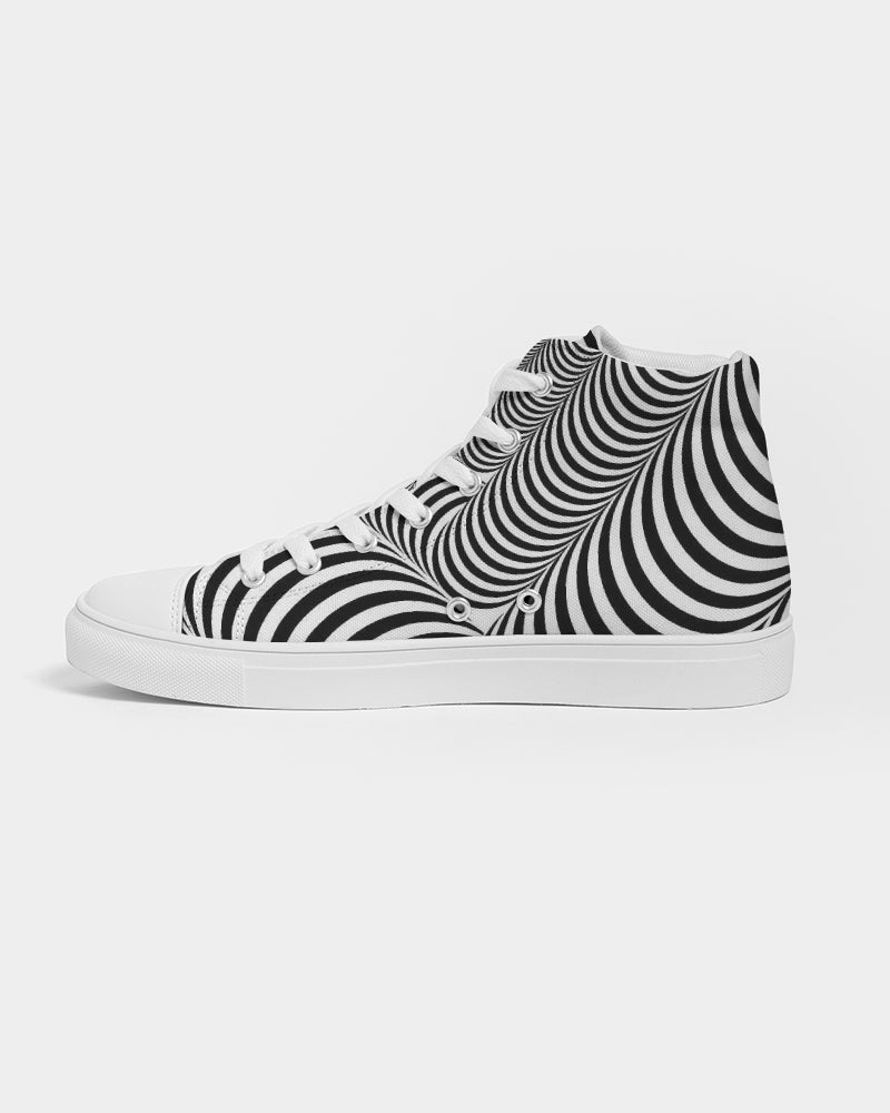 Optical illusion Women's Hightop Canvas Shoe