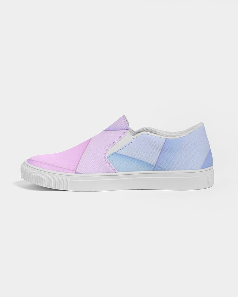 Pastel diamonds Women's Slip-On Canvas Shoe