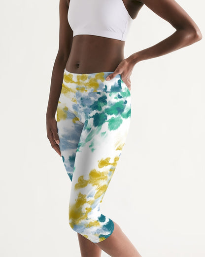 Watercolor Women's Mid-Rise Capri