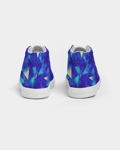 Crystal Blue Kids Hightop Canvas Shoe