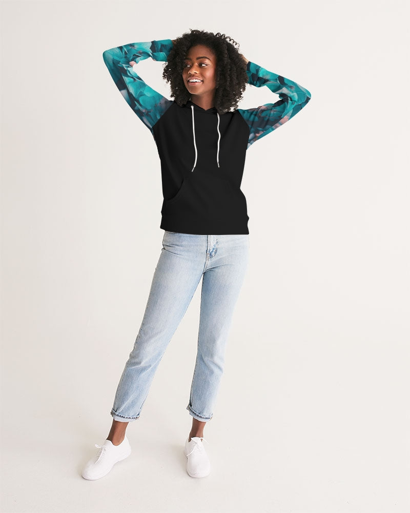 Teal Floral Women's Hoodie