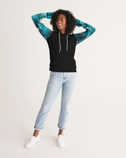 Teal Floral Women's Hoodie