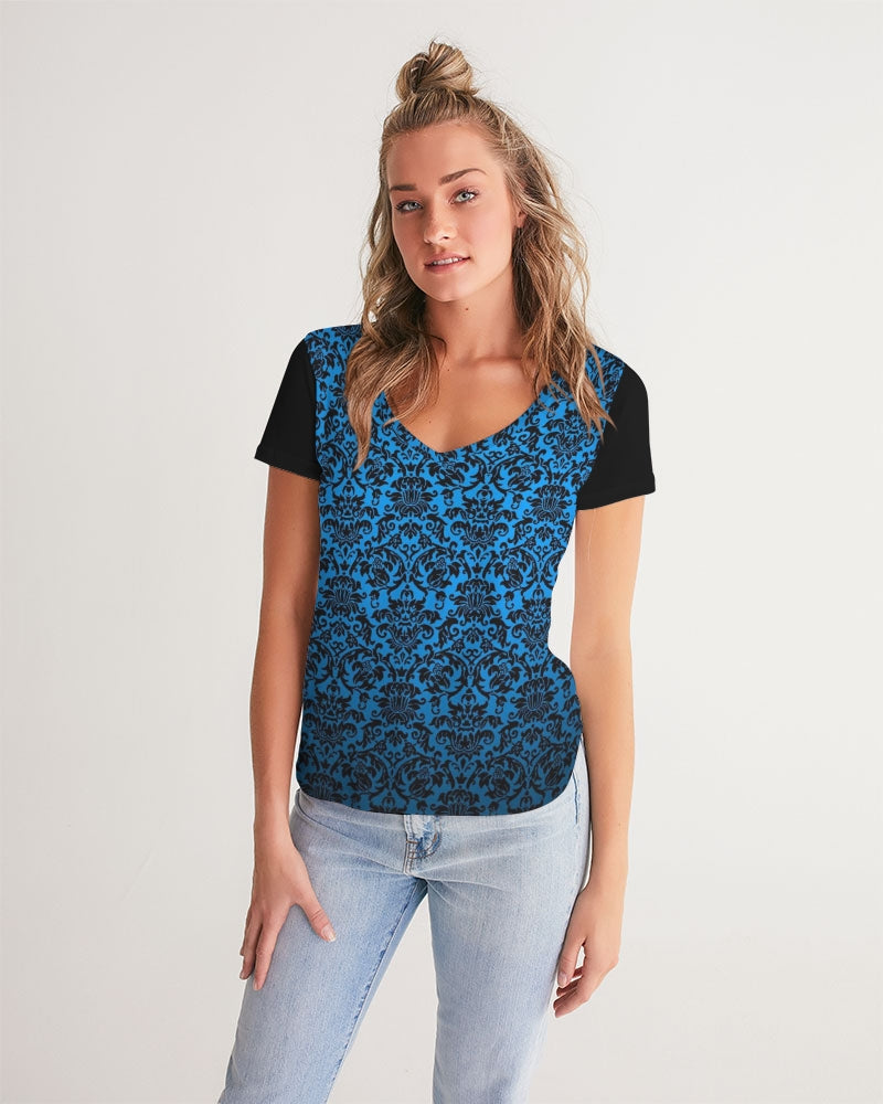 chandelier blue Women's V-Neck Tee