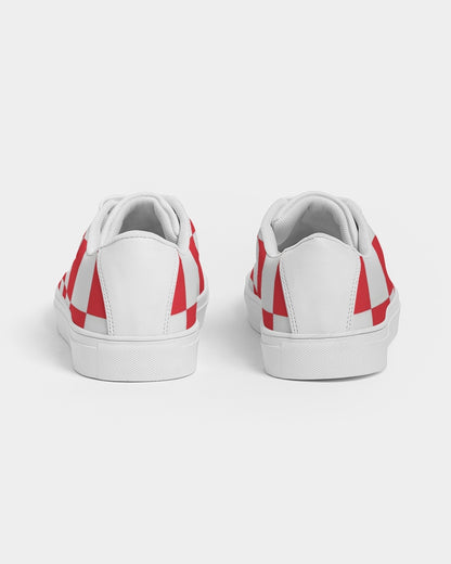 checkered Women's Faux-Leather Sneaker
