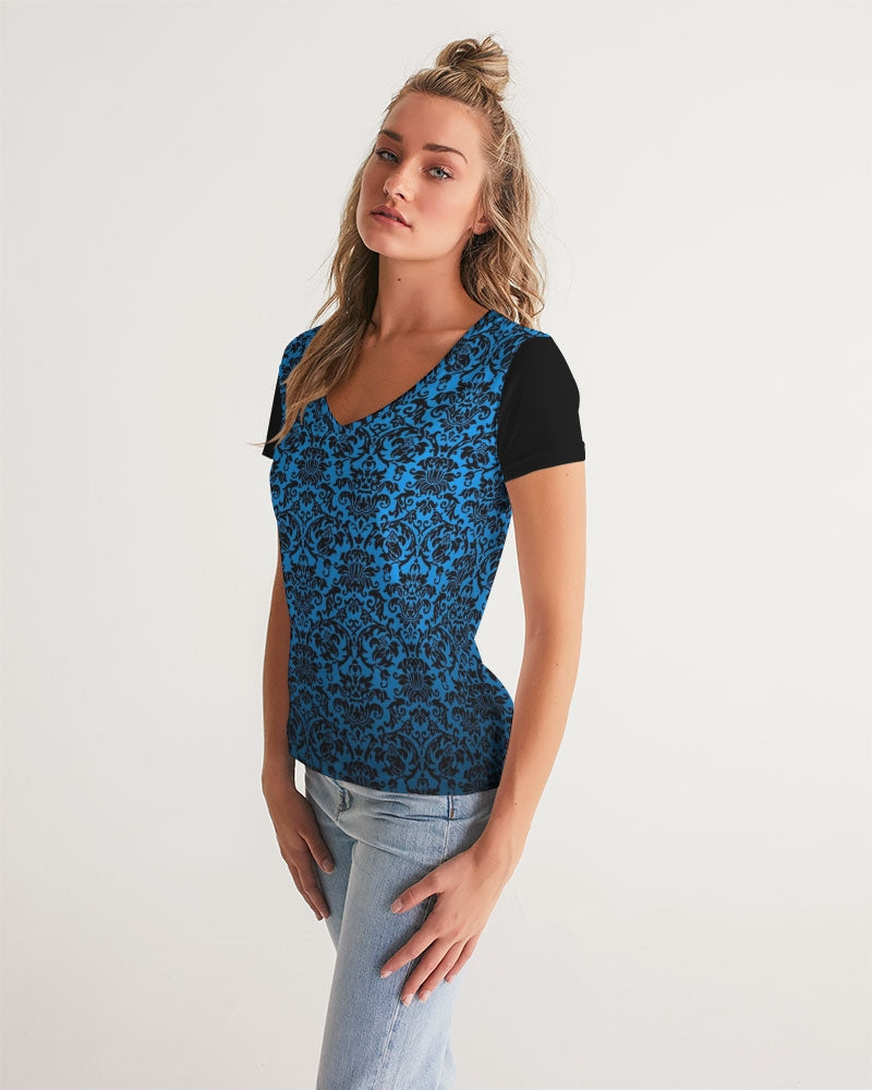 chandelier blue Women's V-Neck Tee