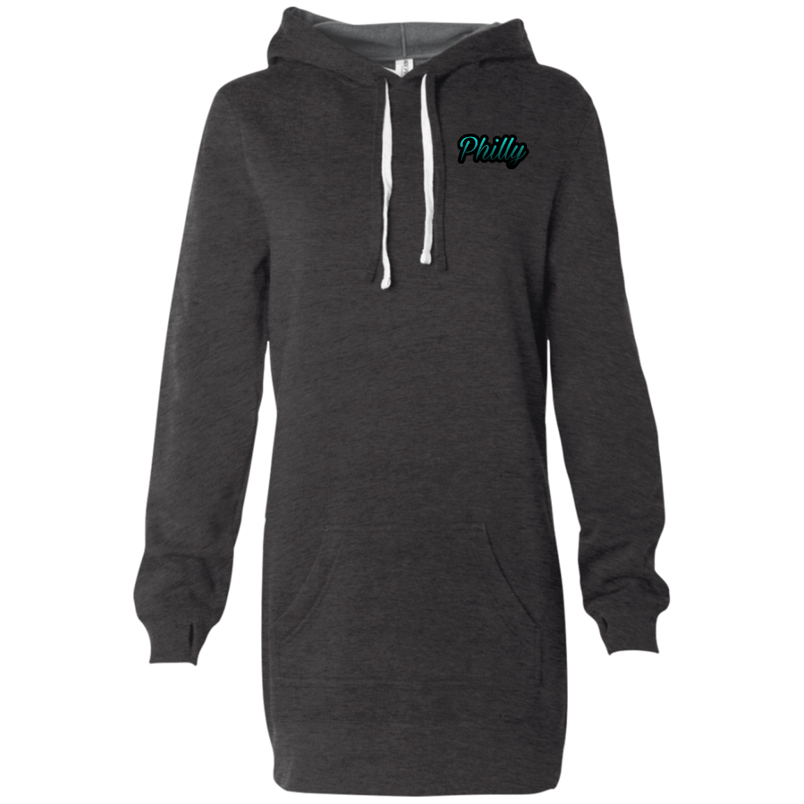 Teal Philly Women's Hooded Pullover Dress