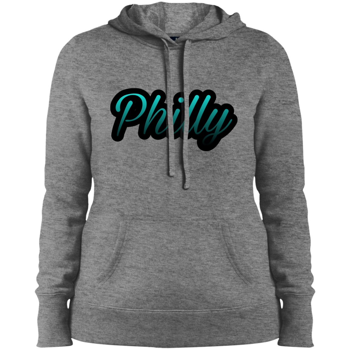 Teal Philly Ladies' Pullover Hooded Sweatshirt