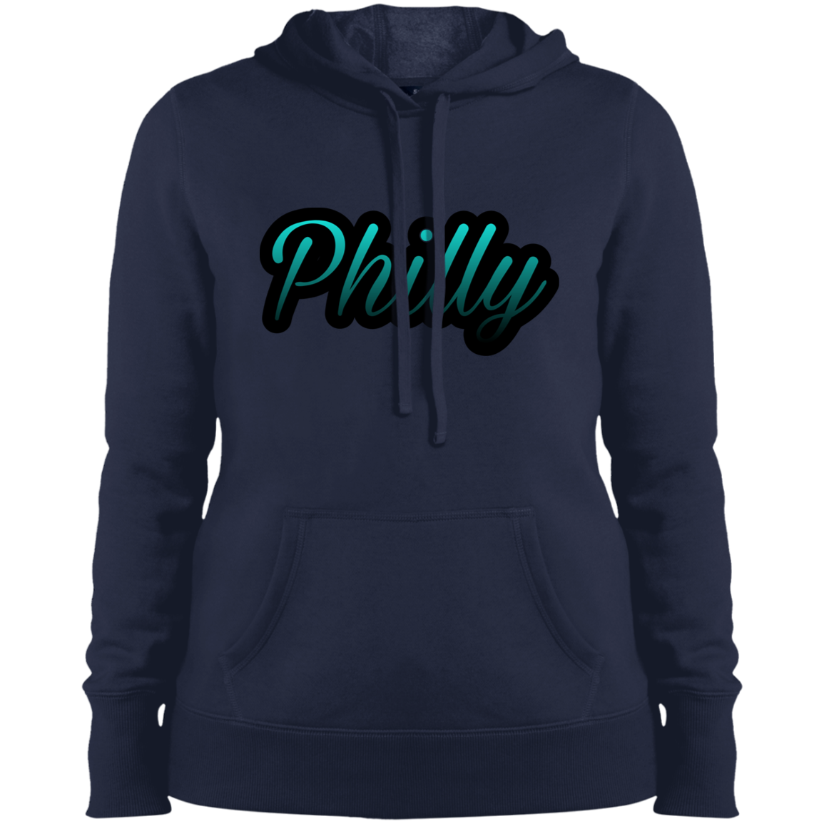 Teal Philly Ladies' Pullover Hooded Sweatshirt