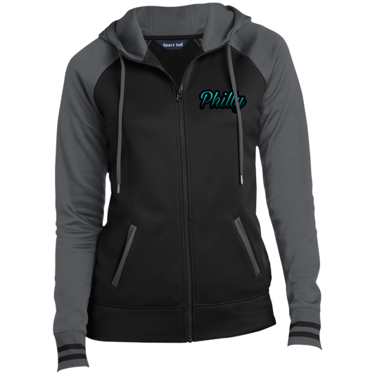 Teal Philly Ladies Full-Zip Hooded Jacket