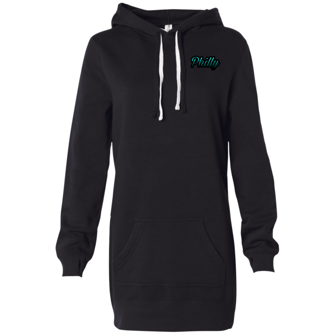 Teal Philly Women's Hooded Pullover Dress