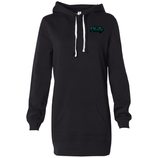 Teal Philly Women's Hooded Pullover Dress