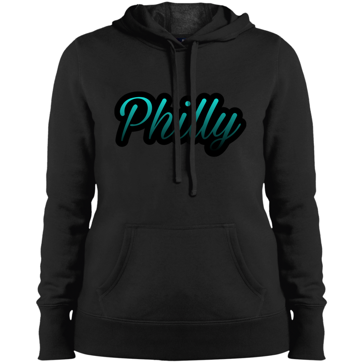 Teal Philly Ladies' Pullover Hooded Sweatshirt