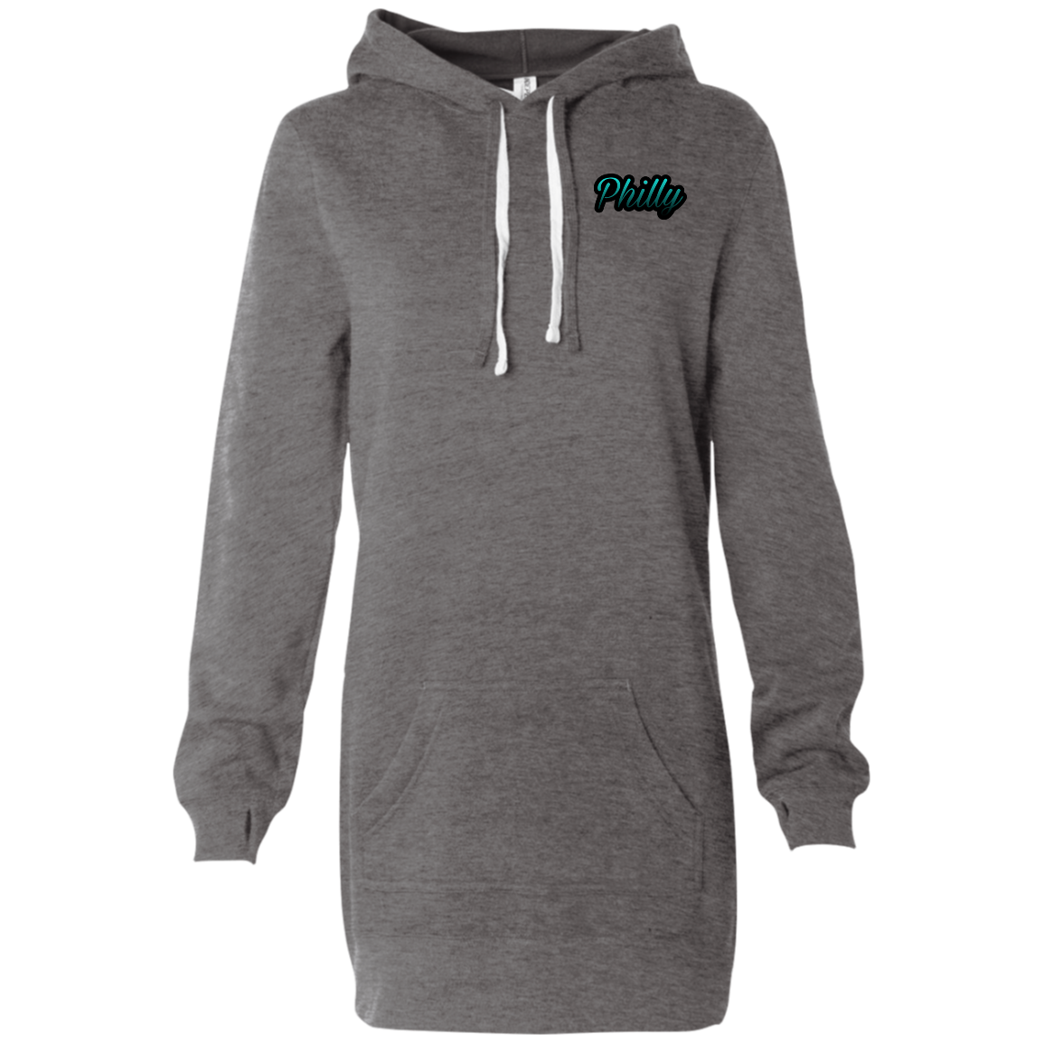 Teal Philly Women's Hooded Pullover Dress