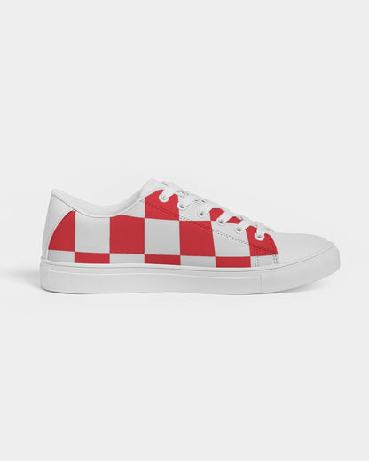 checkered Women's Faux-Leather Sneaker