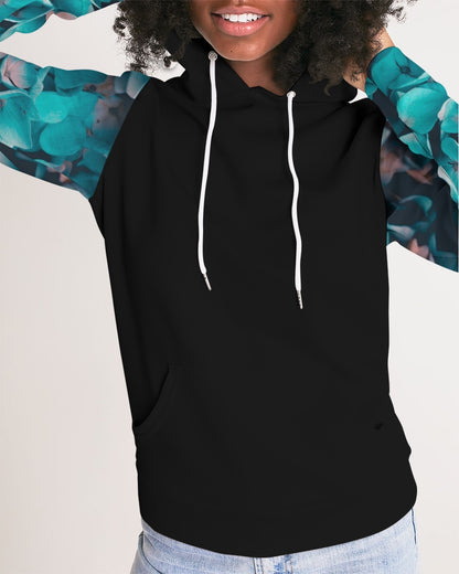 Teal Floral Women's Hoodie