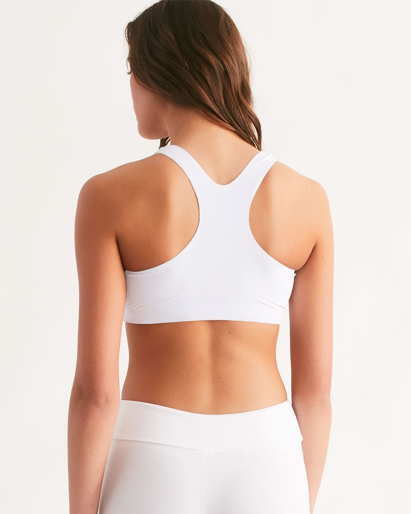 Pin Stripe Lips Women's Seamless Sports Bra