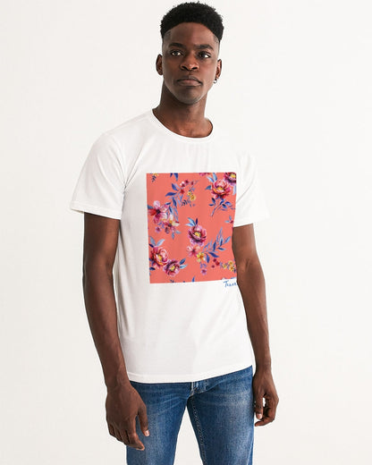 Peach Floral Men's Graphic Tee