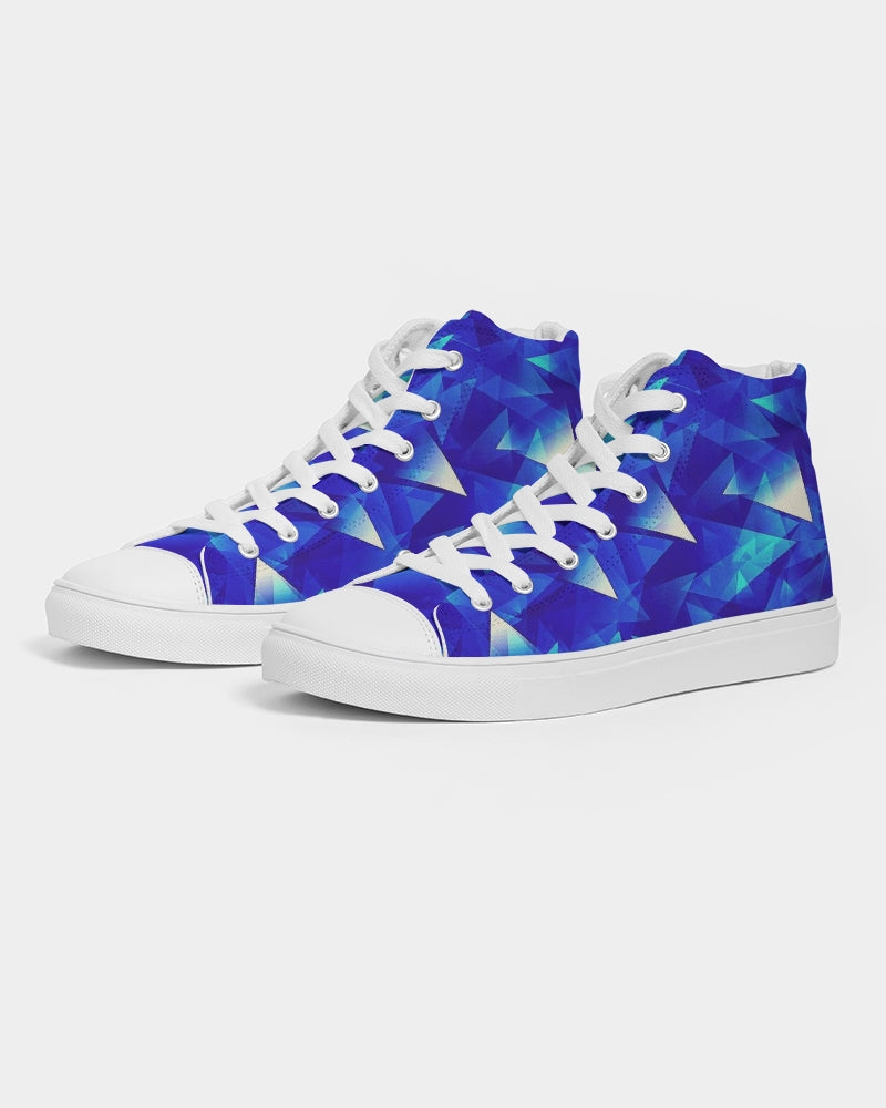 Crystal Blue Men's Hightop Canvas Shoe
